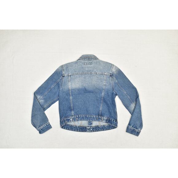 EXPRESS JEANS Women's Regular Size L Vintage Denim Jacket Blue - Picture 3 of 8